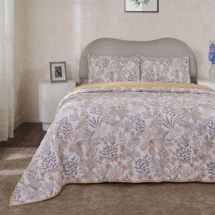 MASPAR Botanic Bloom Cotton Printed Double Quilt