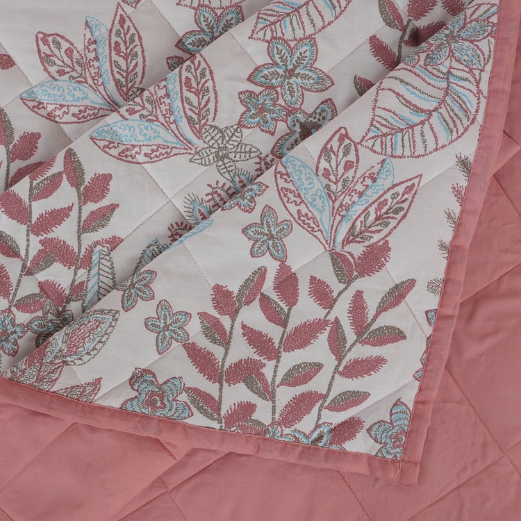 MASPAR Botanic Bloom Cotton 4Pcs Printed Double Bed-In-A-Bag Set