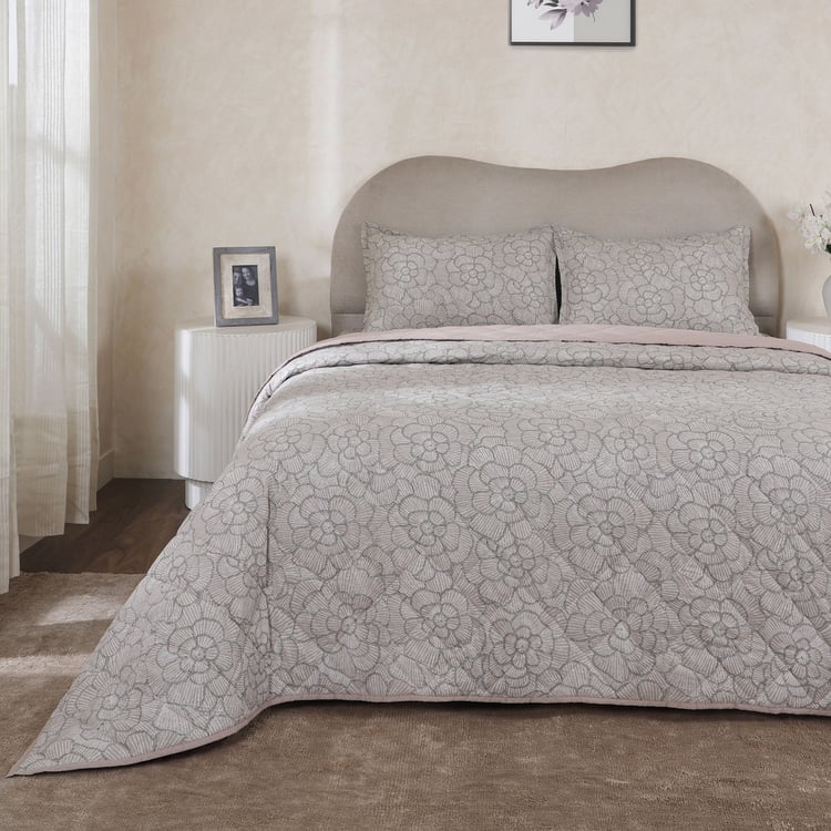 MASPAR Botanic Bloom Cotton 4Pcs Double Bed-In-A-Bag Set