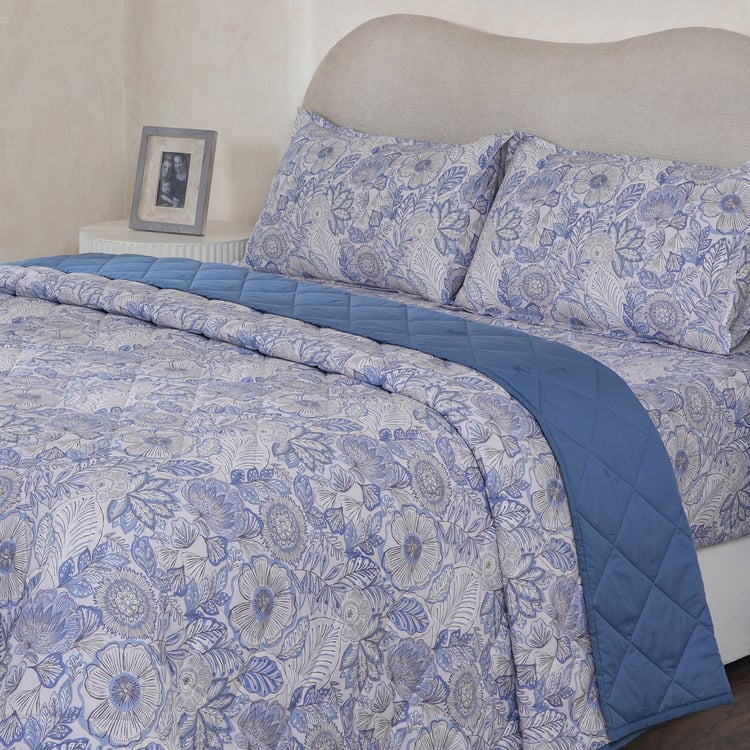 MASPAR Botanic Bloom Cotton 4Pcs Double Bed-In-A-Bag Set