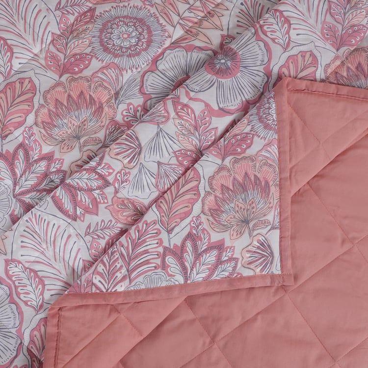 MASPAR Botanic Bloom Cotton 4Pcs Printed Double Bed-In-A-Bag Set