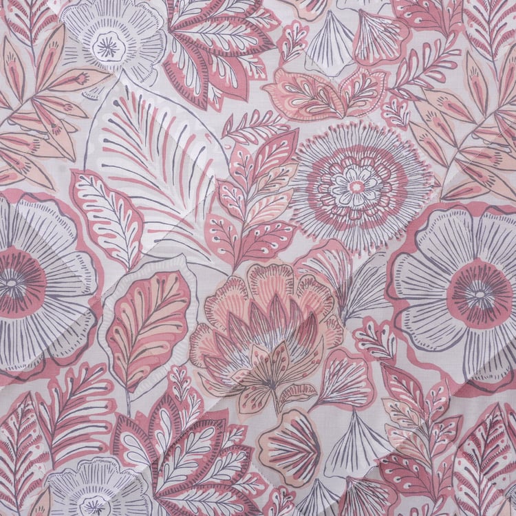 MASPAR Botanic Bloom Cotton 4Pcs Printed Double Bed-In-A-Bag Set