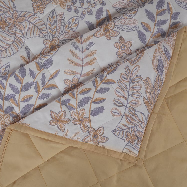 MASPAR Botanic Bloom Cotton 4Pcs Printed Double Bed-In-A-Bag Set