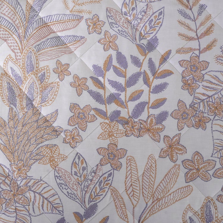 MASPAR Botanic Bloom Cotton 4Pcs Printed Double Bed-In-A-Bag Set