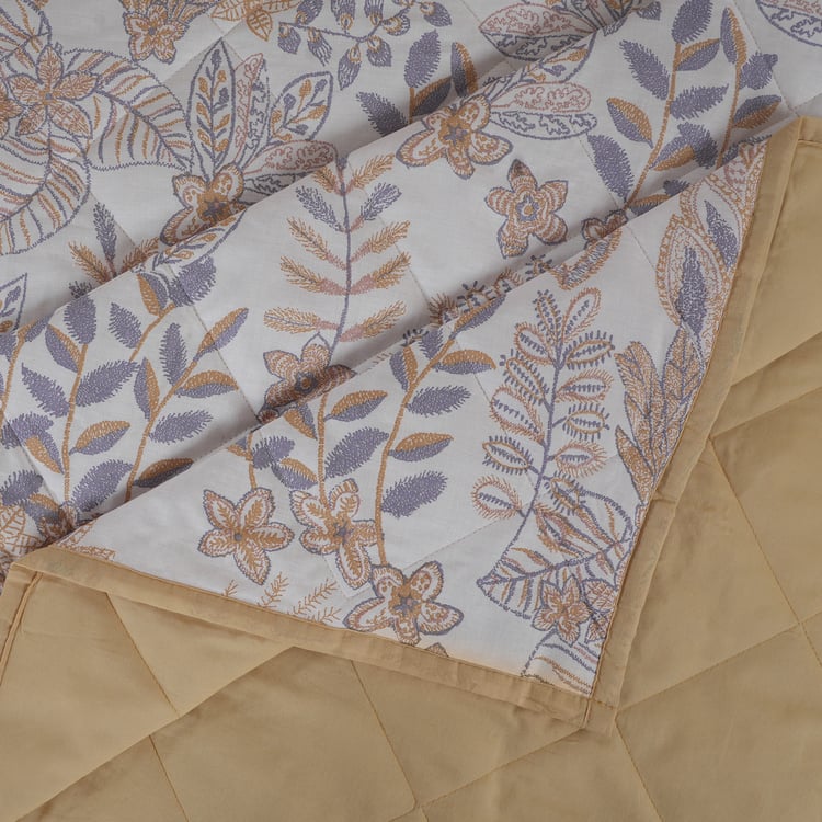 MASPAR Botanic Bloom Cotton 4Pcs Printed Double Bed-In-A-Bag Set