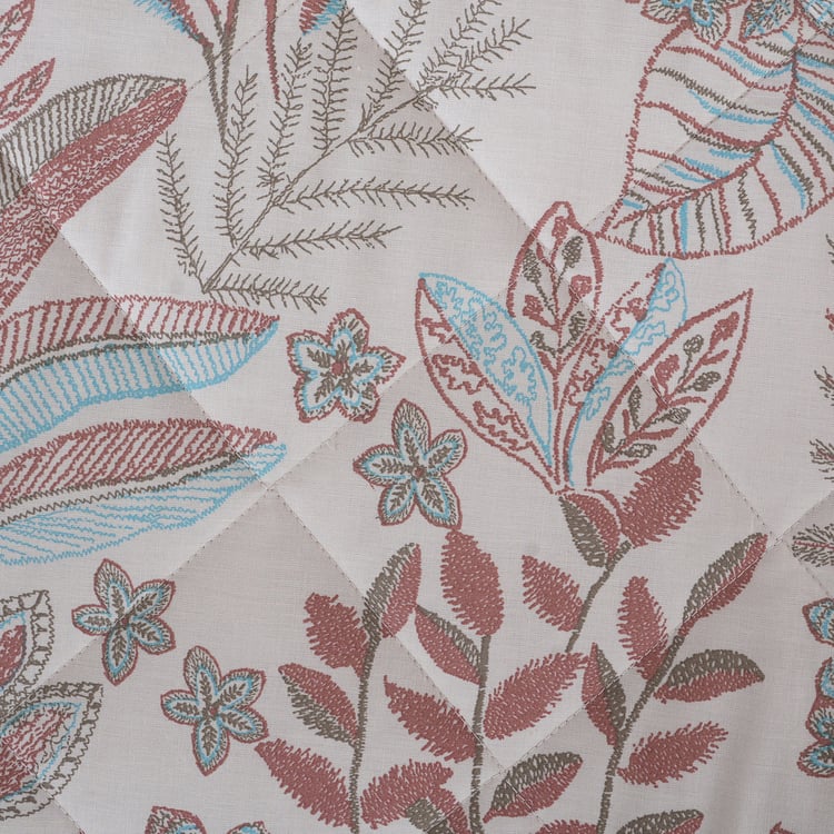 MASPAR Botanic Bloom Cotton 4Pcs Printed Double Bed-In-A-Bag Set
