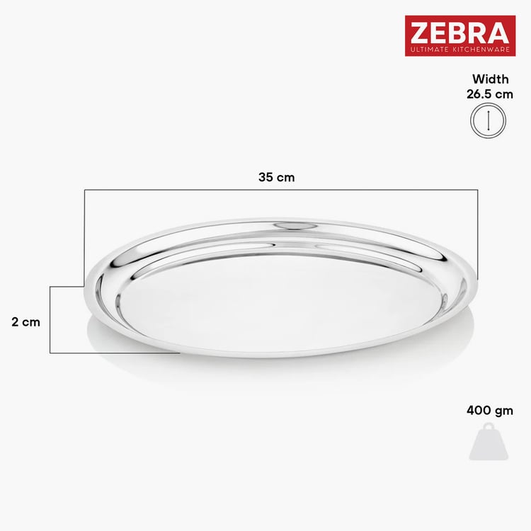 ZEBRA Stainless Steel Serving Tray - 35x26.5x2cm