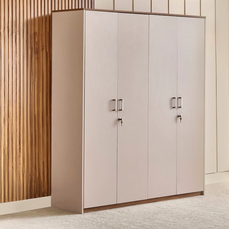 Nesta 4-Door Wardrobe - Walnut