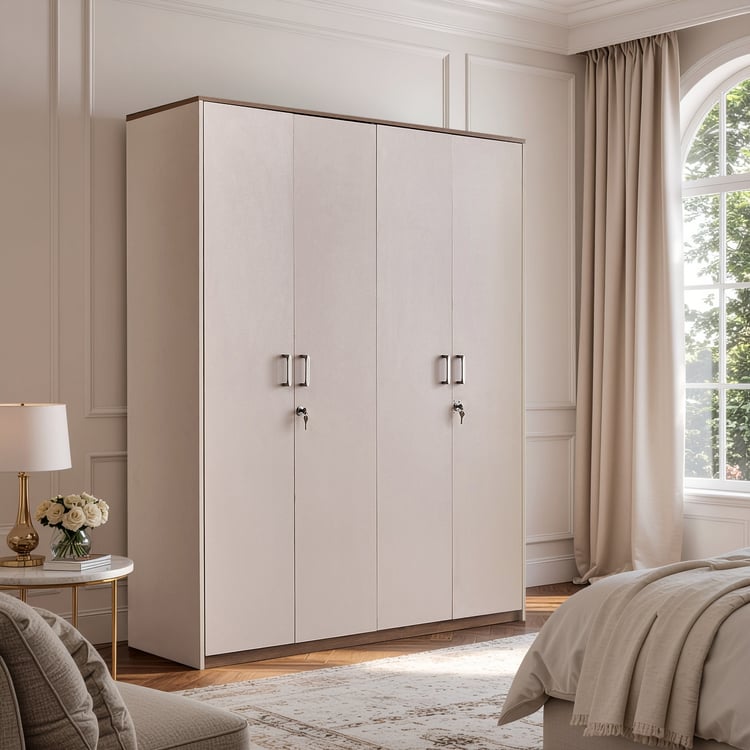 Nesta 4-Door Wardrobe - Walnut