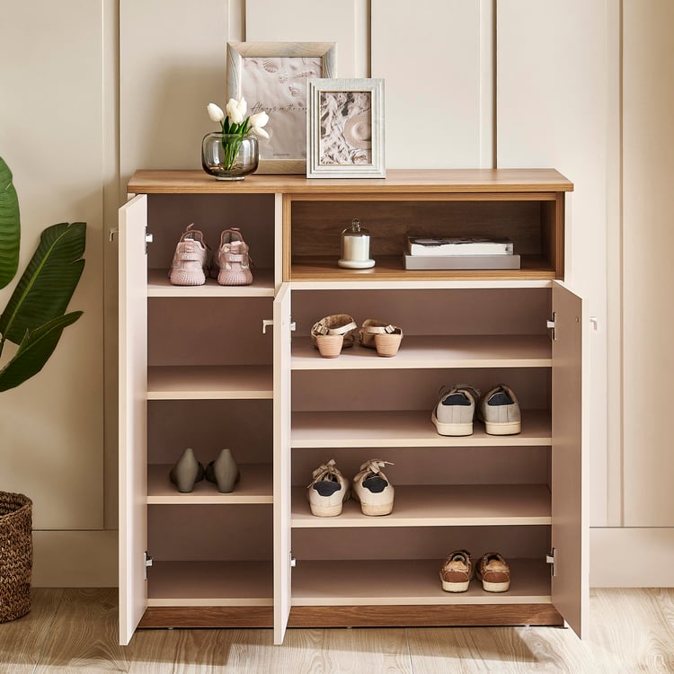 Nesta 12 Pair Shoe Cabinet - Taupe