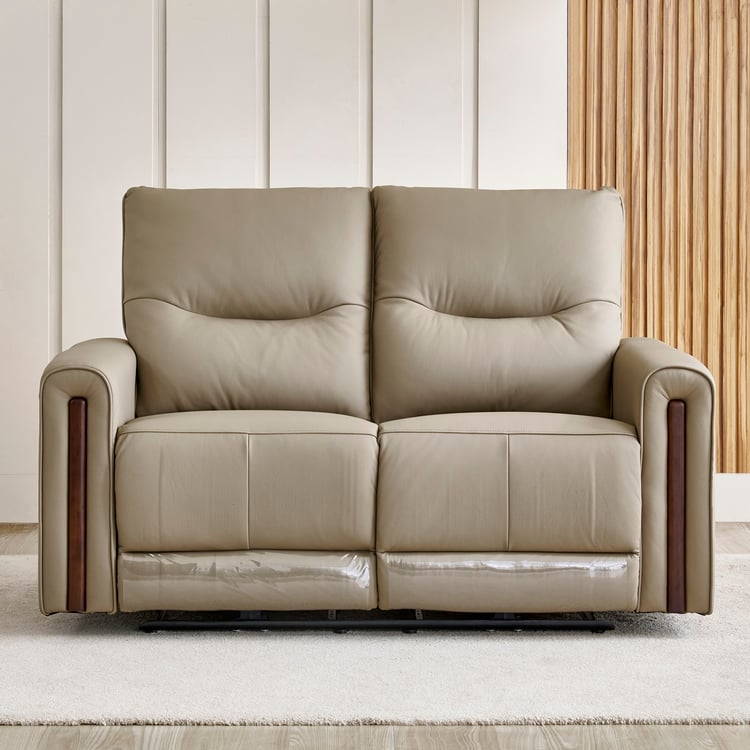Malinda Half Leather 3+2 Seater Zero Gravity Electric Recliner Set - Taupe