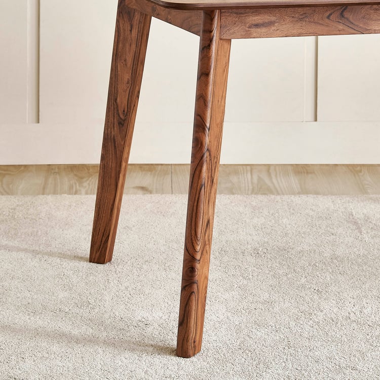 Nesta Acacia Wood 6-Seater Dining Set with Chairs and Bench - Walnut
