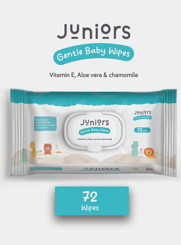 Junior Gentle Baby Wipes - 72 Pcs