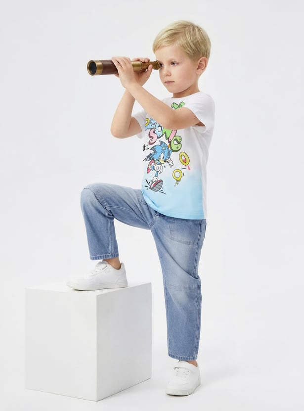 Juniors Sonic the Hedgehog Print T-shirt