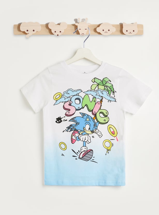 Juniors Sonic the Hedgehog Print T-shirt