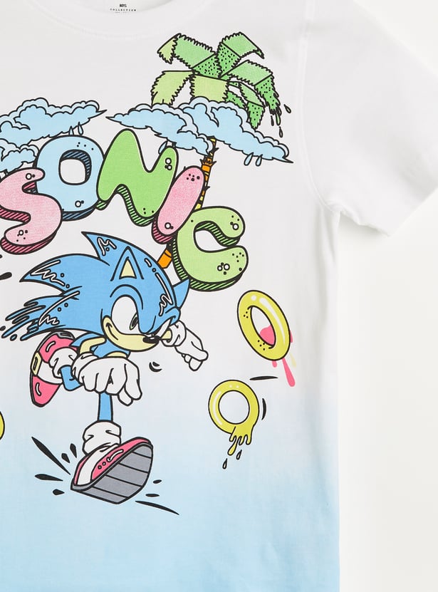 Juniors Sonic the Hedgehog Print T-shirt