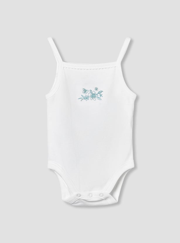 Giggles Floral Embroidered Bodysuit