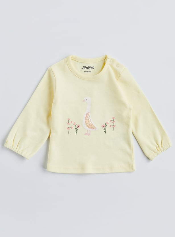 Juniors Printed T-shirt And Joggers Set