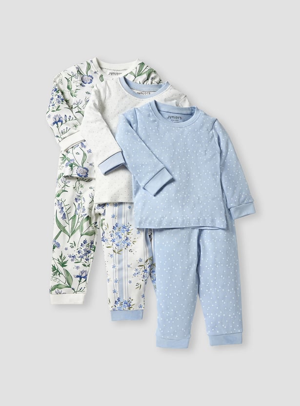 Juniors Printed T-shirt and Pyjamas - Set of 3