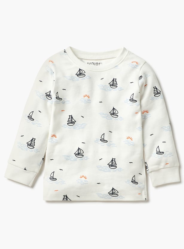 Juniors Printed T-shirt and Pyjama Set - Set of 3