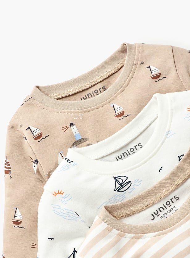 Juniors Printed T-shirt and Pyjama Set - Set of 3