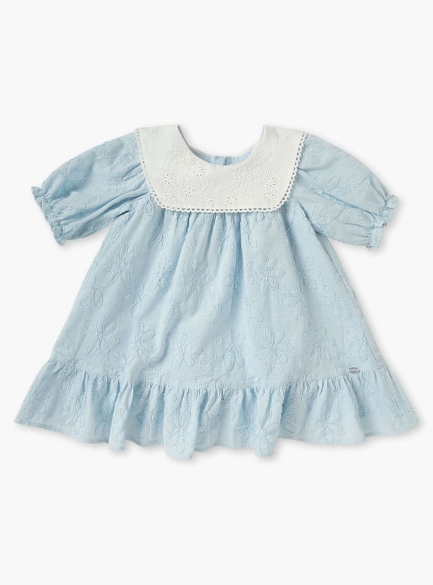 Giggles Embroidered Dress with Headband