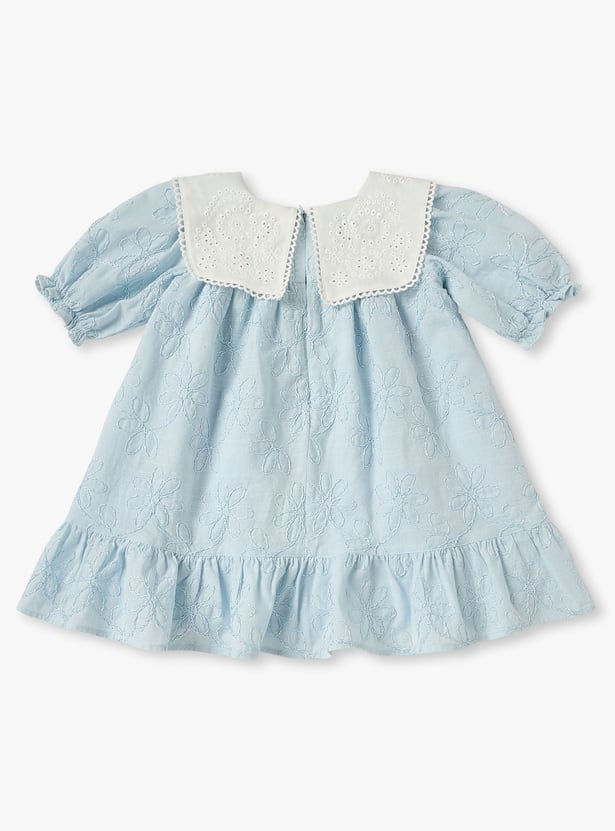 Giggles Embroidered Dress with Headband