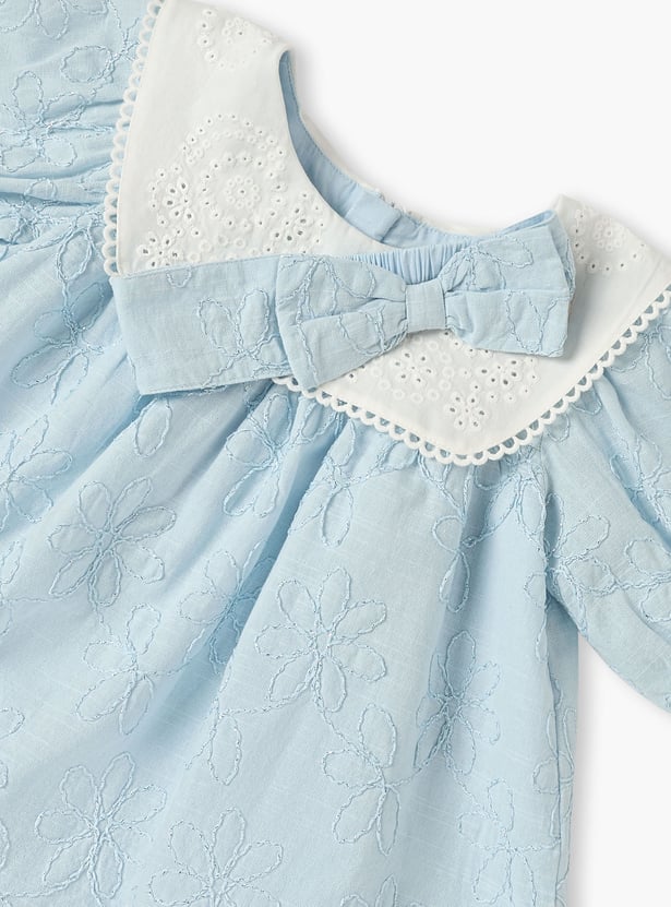 Giggles Embroidered Dress with Headband