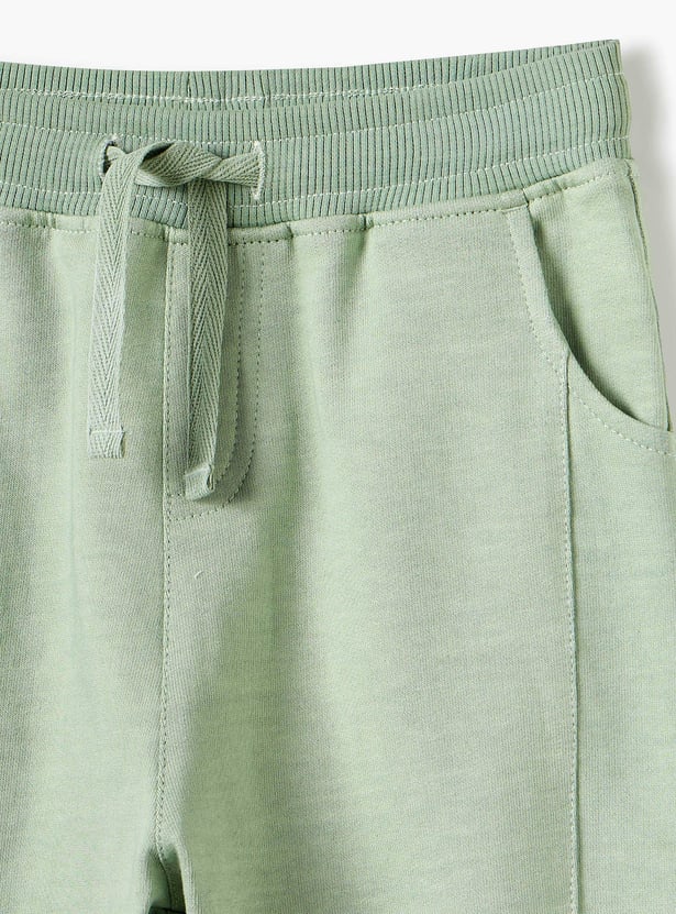 Juniors Solid Joggers with Drawstring Closure and Pockets