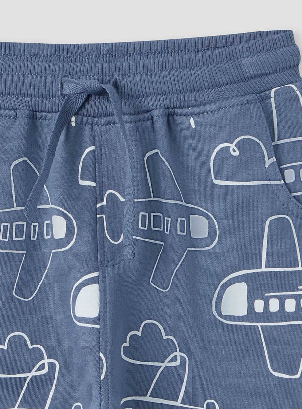 Juniors Printed Joggers with Pockets - Set of 2