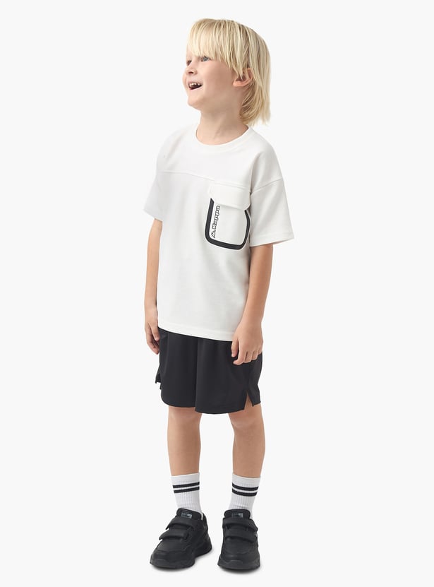 Kappa Logo Detail T-shirt with Crew Neck and Short Sleeves