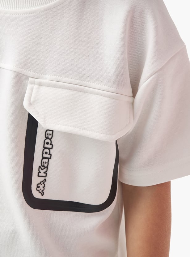 Kappa Logo Detail T-shirt with Crew Neck and Short Sleeves
