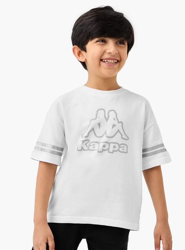 Kappa Logo Print T-shirt with Short Sleeves