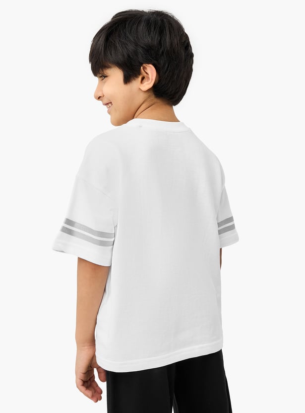 Kappa Logo Print T-shirt with Short Sleeves