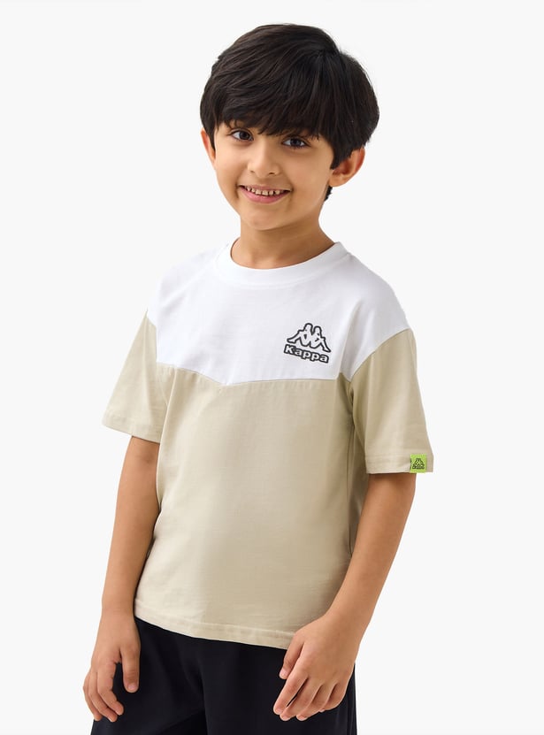 Kappa Colourblocked T-shirt with Crew Neck