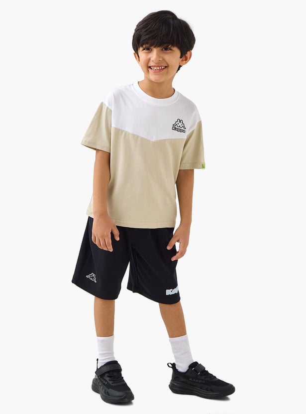 Kappa Colourblocked T-shirt with Crew Neck