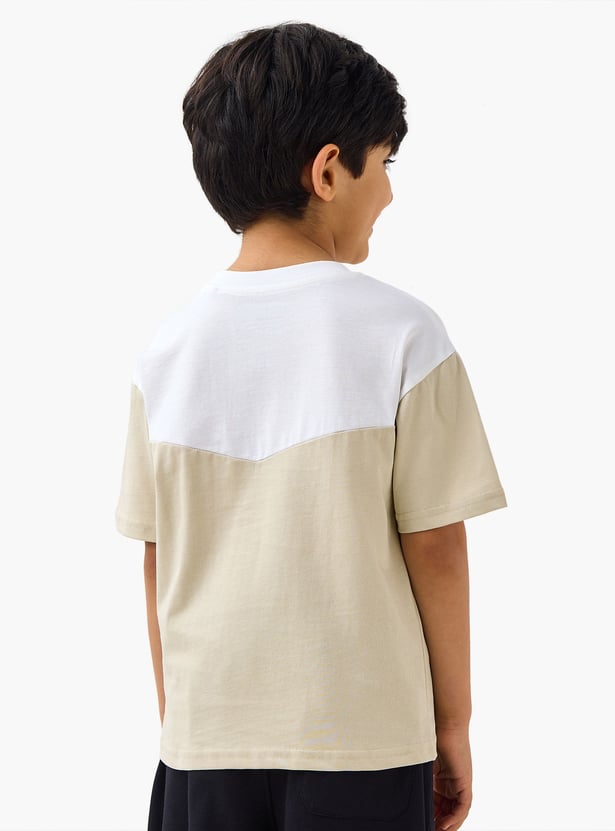 Kappa Colourblocked T-shirt with Crew Neck