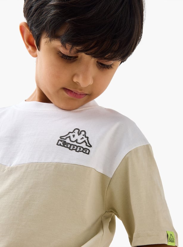 Kappa Colourblocked T-shirt with Crew Neck