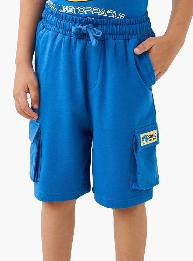 Juniors Sonic the Hedgehog Print Cargo Shorts