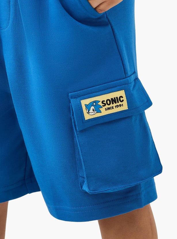 Juniors Sonic the Hedgehog Print Cargo Shorts