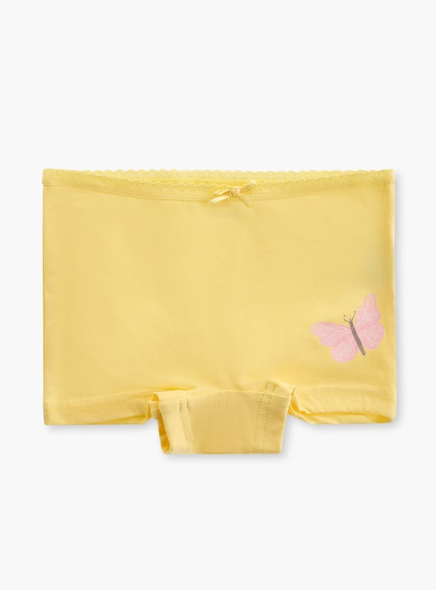 Juniors Printed Boyshorts with Elasticated Waistband - Set of 5