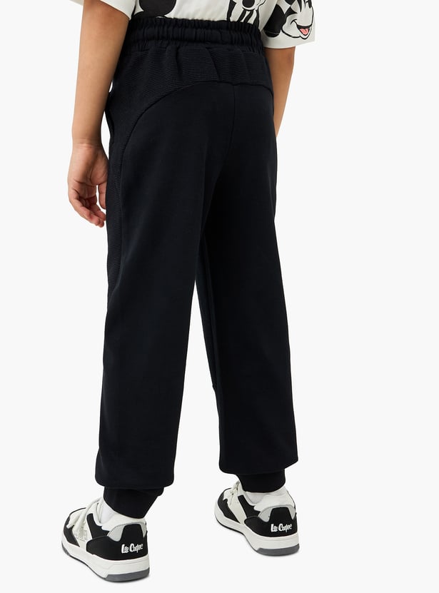 Juniors Textured Joggers with Drawstring Closure and Pockets