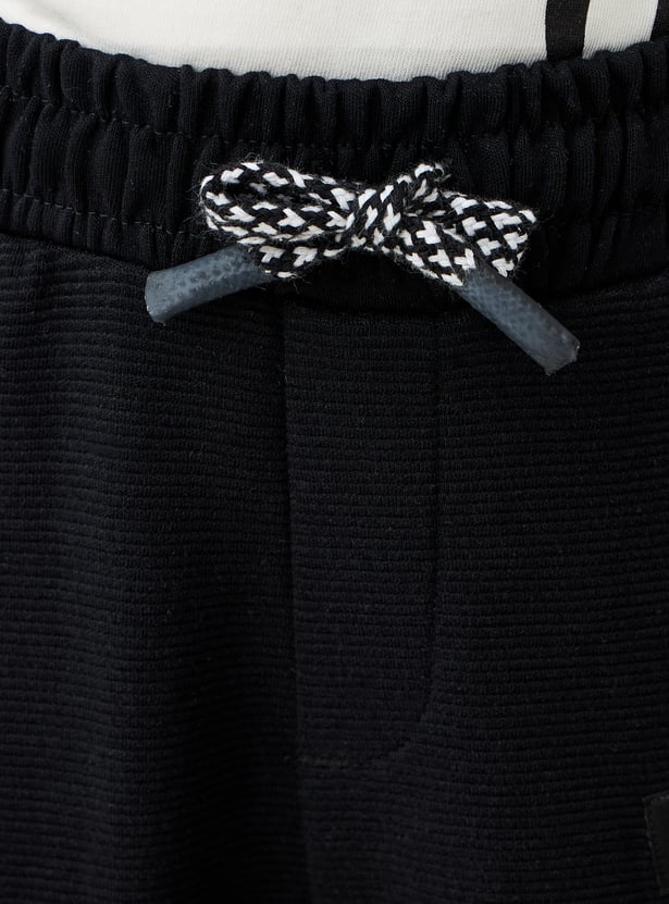 Juniors Textured Joggers with Drawstring Closure and Pockets