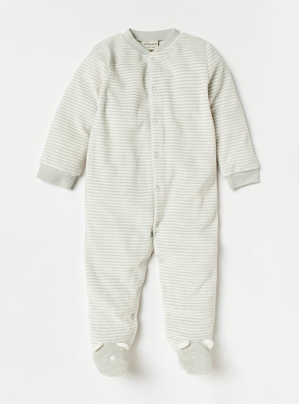 Juniors Striped Sleepsuit with Long Sleeves