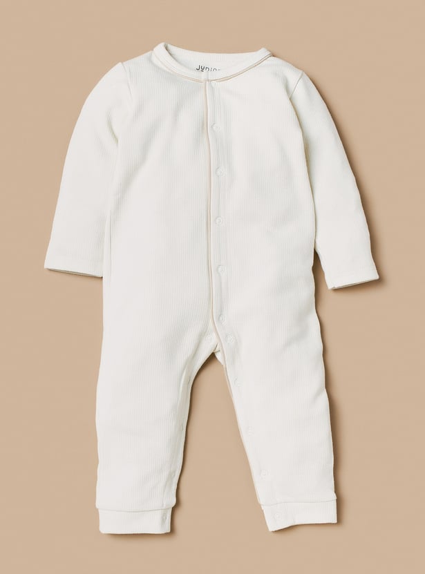 Juniors Textured Sleepsuit with Long Sleeves