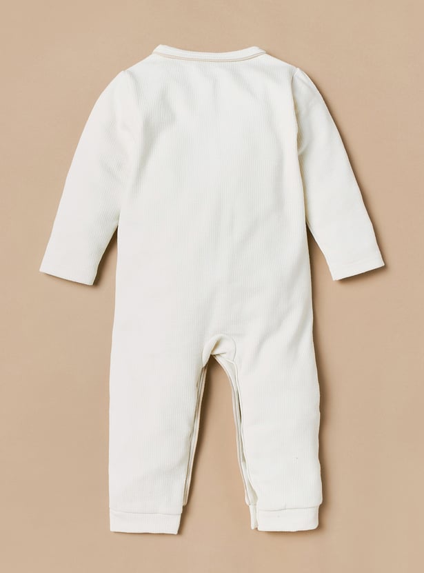 Juniors Textured Sleepsuit with Long Sleeves