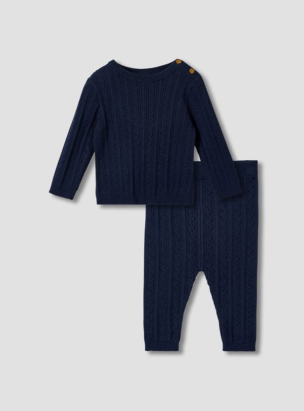 Juniors Knitted Sweater with Pants Set