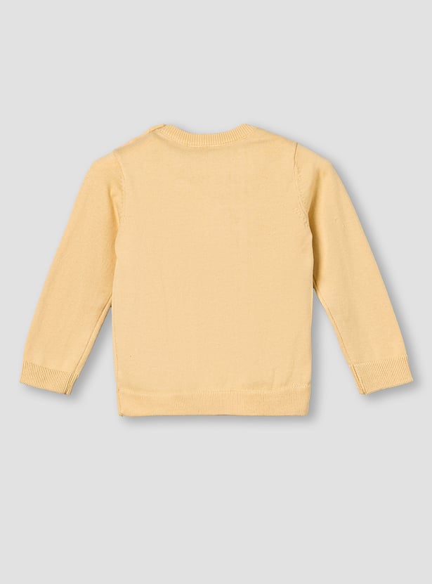 Juniors Bunny Embroidered Sweater with Pants Set