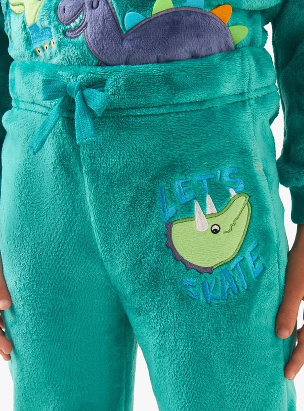 Juniors Dinosaur Applique Sweatshirt and Joggers Set