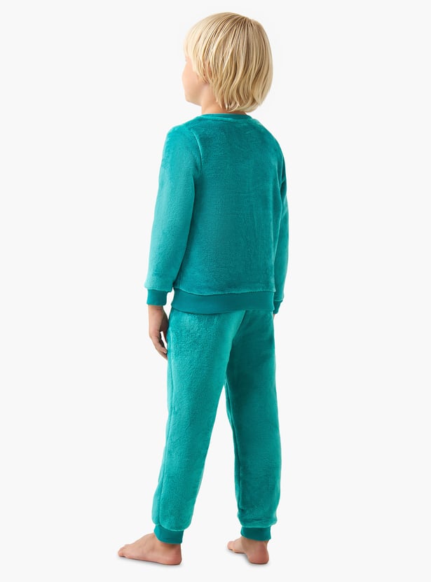 Juniors Dinosaur Applique Sweatshirt and Joggers Set